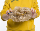 Messy Bun Hair Piece Scrunchy Updo Hair Pieces for Women Fluffy Wavy Hair Bun Scrunchies Donut Hairpiece Synthetic Chignons With Elastic Rubber Band Dark Blonde & Bleach Blonde-Thicker 1 pc Benehair