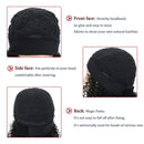 Headband Wig Afro Kinky Curly Headband Wigs for Women 180% Density Short Curly Headband Wig Synthetic Wigs Black Curly Synthetic Natural Wig Turban Wig with Headband Attached (12 inch, 1B) NAYOO Store