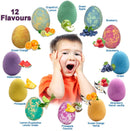 Bath Bombs for Kids with Toys Inside - Set of 12 Colorful Egg Bath Fizzies with Dinosaur Surprise. Gentle and Kids Safe Spa Bath Fizz Balls Kit. Birthday or Easter Gift for Girls and Boys Mineral Me California