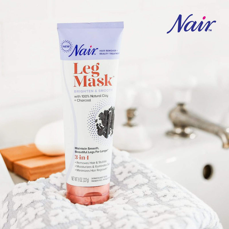 Nair Hair Remover & Beauty Treatment Charcoal Clay Leg Mask 8.0oz Nair