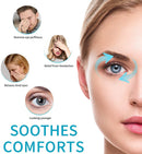 Cooling Ice Gel Eye Mask-Reusable Eye Masks, Sleeping Mask with Plush Backing for Headache, Puffiness, Migraine, Stress Relief (Blue) J JIMOO