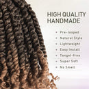 2 Packs Passion Twist Crochet Hair 10 inch Short Bohemian Braids Synthetic Hair Extensionsns (10Inch2Pcs, T27) LEONYERI Store