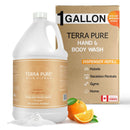 Terra Pure Wild Citrus Gallon Hand & Body Wash – Refill Jug for Hotels, Vacation Rentals, Guest Homes, Spas, Gyms | Bulk Liquid Soap Toiletries | No Color Added | For Sensitive Skin & Daily Use Infinity Warehouse