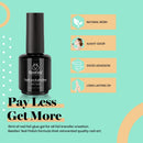 Beetles Nail Foil Glue Kit, 15ML 2 Bottles Tranfer Glue Gel with 20PCS Metal Holographic Flower Stickers Set Nail Foil Transfer Gel Set Manicure Art DIY Nail, LED Lamp Required Soak Off beetles Gel Polish