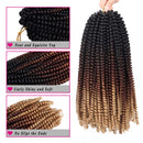 6 Packs Spring Twist Braiding Hair 12 Inches 3 Tone Spring Twists Bomb Twist Hair for Butterfly Locs Synthetic Crochet Hair Extensions for Women (15Strands/Pack, T1B/30/27