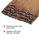 Clip in 100% Remy Human Hair Extensions Grade 7A Quality Full Head 8pcs 18clips Long Soft Silky Straight for Women Beauty