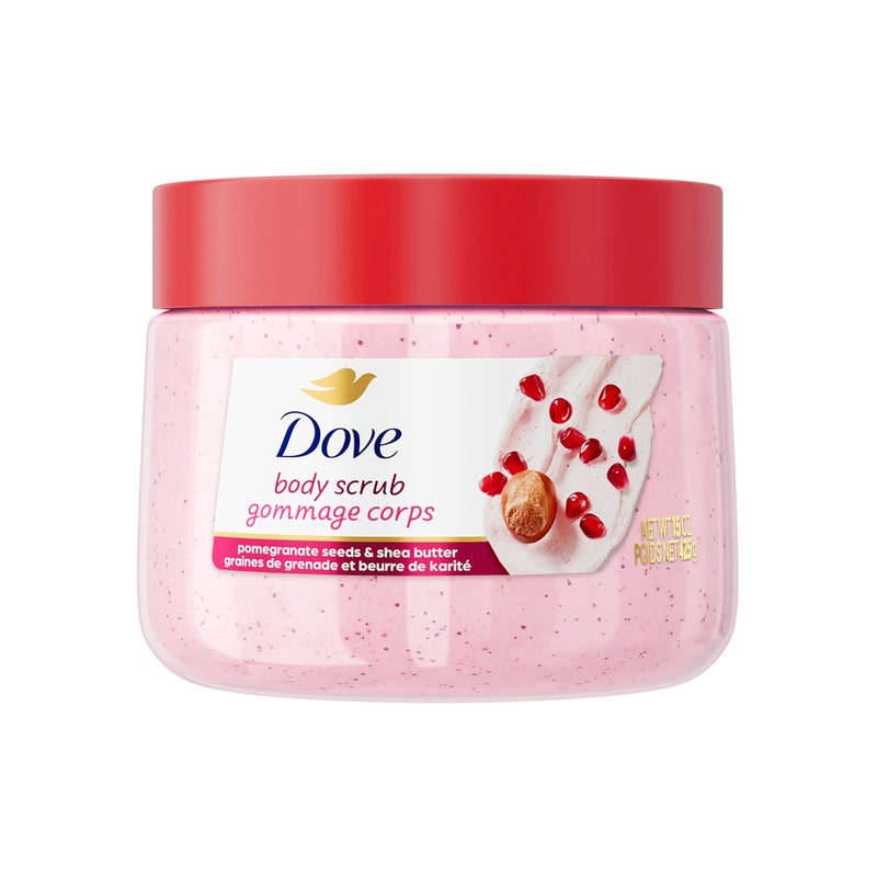 Dove Scrub Macadamia Rice Milk Body Scrub Exfoliates and Deeply Nourishes for Smooth, Radiant Skin 15 oz Infinity Warehouse