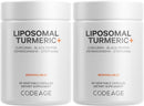 Codeage Organic Turmeric Supplement - 95% Curcumin Extract Pills - Liposomal Fermented Botanical Blend Black Pepper, Ashwagandha, Ginger, Stephania, Boswelia, Cumin, Digestive Bitters - 90 Capsules Infinity Warehouse