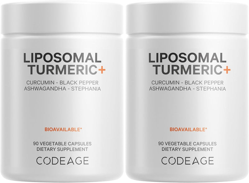 Codeage Organic Turmeric Supplement - 95% Curcumin Extract Pills - Liposomal Fermented Botanical Blend Black Pepper, Ashwagandha, Ginger, Stephania, Boswelia, Cumin, Digestive Bitters - 90 Capsules Infinity Warehouse