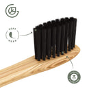 Greenzla Bamboo Toothbrush (4 Pack) with Travel Toothbrush Case & Charcoal Dental Floss | Natural Eco Friendly Toothbrushes for Adults | BPA Free , Soft Bristles & Biodegradable Wooden Toothbrush GREENZLA
