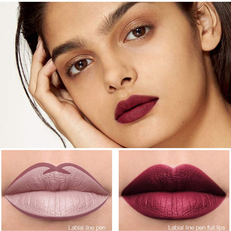 DC-BEAUTIFUL 18 Colors Lip Liners Pencil Set with 2 Pencil Sharpeners, Premium Waterproof Smooth Lip Pencils, Long Lasting Matte Makeup Lipliners(2022 Upgraded) DC-BEAUTIFUL