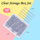 Silver Bobby Pins,MORGLES 120Pcs Bobby Pins for Gray Hair Bob Pins Bulk Secure Hold Hair Pins with Box, (Silver,2 Inches) MORGLES