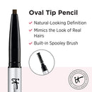 IT Cosmetics Brow Power, Universal Dark Brunette - Universal Eyebrow Pencil - Mimics the Look of Real Hair - Budge-Proof Formula - With Biotin, Saw Palmetto & Antioxidants - 0.0056 oz It Cosmetics Store