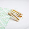 LUX ACCESSORIES White Pearl Rectangle Goldtone Hair Clip Bridal Bobby Pin Barrette LUX ACCESSORIES