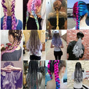 Ombre Kanekalon Braiding Hair 3 Pack Ombre Jumbo Braiding Hair Extensions 24 Inch Jumbo Braid Synthetic Hair for Braiding (3 pack, Black-Purple-Blue) Angels Beauty Store