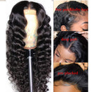 BINF Hair 18 Inch Loose Deep Wave Lace Front Human Hair Wig for Black Women Brazilian Virgin Hair Loose Deep Wave Wig Pre Plucked with Baby Hair Wet and Wavy 13x4 Lace Wig 150% Density Natural Color BINF Store