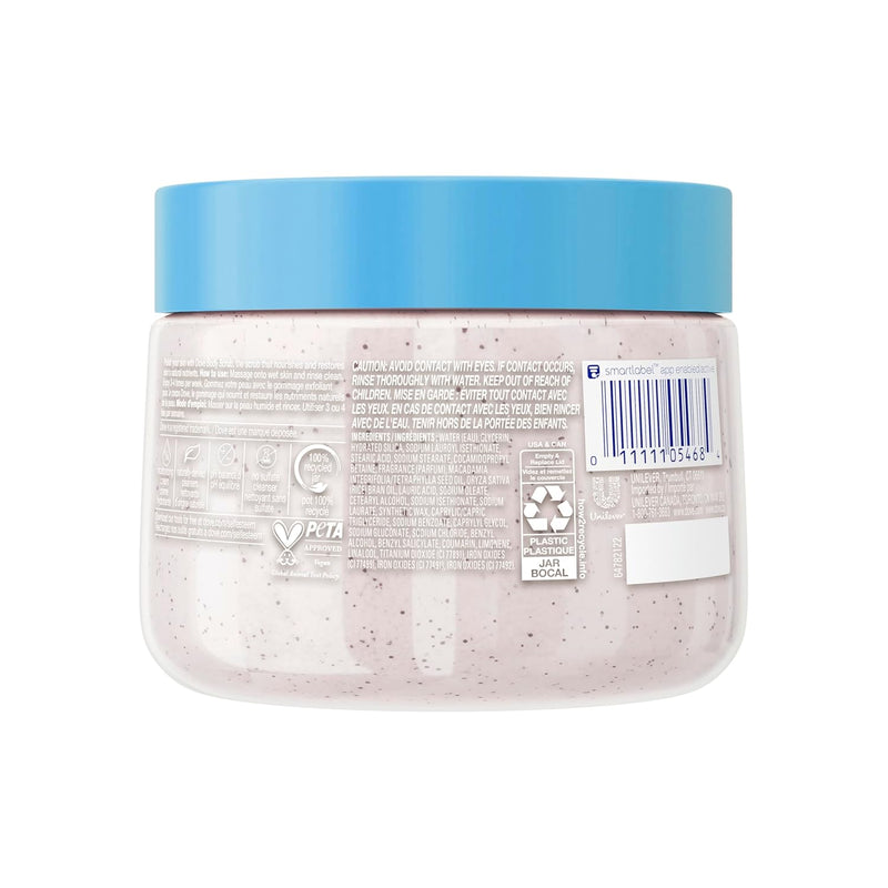 Dove Scrub Macadamia Rice Milk Body Scrub Exfoliates and Deeply Nourishes for Smooth, Radiant Skin 15 oz Infinity Warehouse