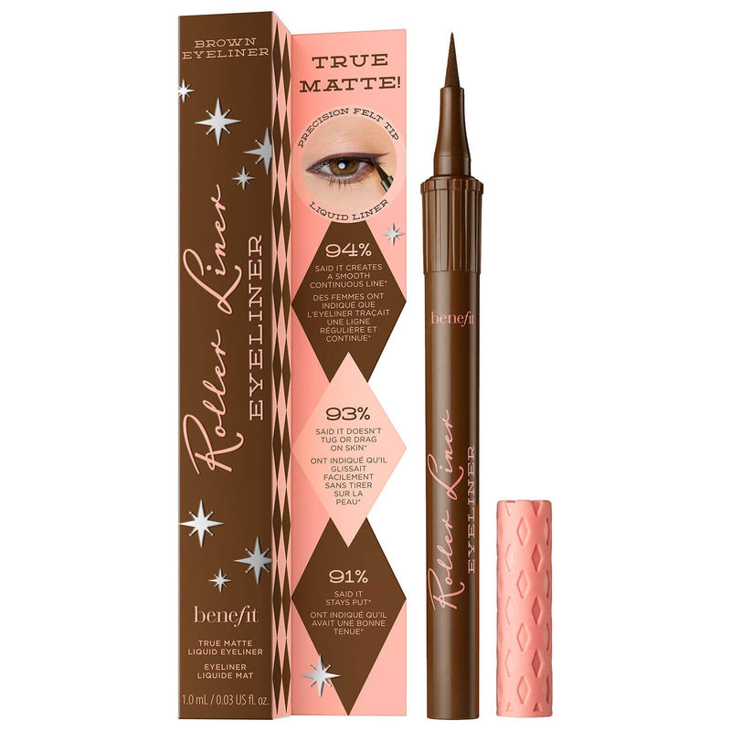Benefit Cosmetics Roller Liner Matte Liquid Eyeliner in Brown - 0.03 FL OZ Benefit