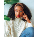 Headband Wig Afro Kinky Curly Headband Wigs for Women 180% Density Short Curly Headband Wig Synthetic Wigs Black Curly Synthetic Natural Wig Turban Wig with Headband Attached (12 inch, 1B) NAYOO Store