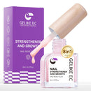 Nail Ridge Filler For Damaged Nails: Gelike ec 8 in 1 Nail Strengthener for Thin Nails and Growth - Protein Nail Ridge Filler with Top Coat Free Infinity Warehouse