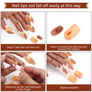 Practice Hand for Acrylic Nails, Adjustable Fake Mannequin Hands for Nails Practice, Flexible Movable Upgrade Nail Training Practice Hand with Nail File, Clipper and 100pcs Coffin Nail Tips Deciniee Store