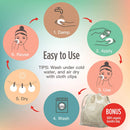 SWEET ADELINE | Reusable makeup remover pads | (18 pads + Laundry bag) Reusable cotton pad | Reusable face pads | Bamboo makeup remover pads | Reusable face rounds | reusable cotton rounds for toner Trifecta Living Co.