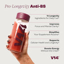 V14 Daily Longevity Reds Powder – Clean Wellness Formula with NMNH, Spermidine, Magnesium & Antioxidants | 30 Servings Pouch Infinity Warehouse
