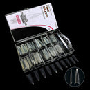 Vivace 2Pack Natural/Clear Long Stiletto 100 Acrylic False Fake Nail Tips With Plastic Case (Total 200Tips) 10Sizes For Nail Salon Nail Shop (200 Long Stiletto) Vivace