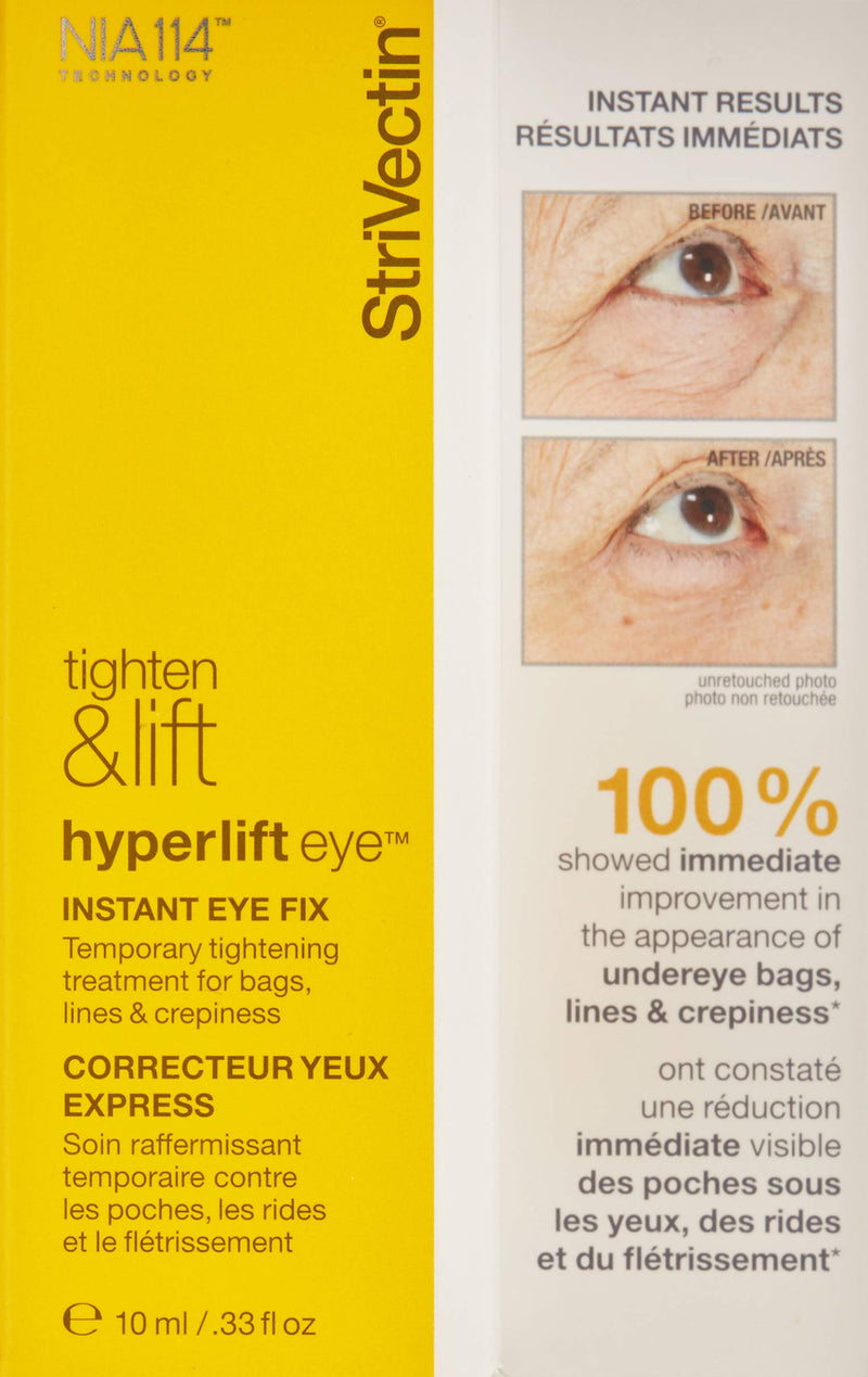 StriVectin Tighten & Lift Hyperlift Eye Cream Instant Eye Fix, Tightening Treatment for Bags, Lines and Crepiness, 0.34 Fl Oz StriVectin