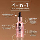 LUMINESS Liquid Mirage w/SPF 50 Color Adjusting Foundation Kit - Color Changing Foundation, SPF 50 Primer & Makeup Brush, Face Makeup for Mature Skin, 4in1 Liquid Foundation, Concealer & Moisturizer Infinity Warehouse