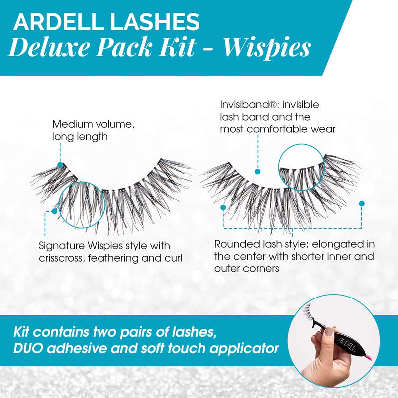 Ardell Deluxe Pack Wispies with Applicator,
