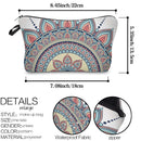 Cosmetic Bag for Women,Deanfun Mandala Flowers Waterproof Makeup Bags Roomy Toiletry Pouch Travel Accessories Gifts (50965) Deanfun