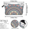 Cosmetic Bag for Women,Deanfun Mandala Flowers Waterproof Makeup Bags Roomy Toiletry Pouch Travel Accessories Gifts (50965) Deanfun