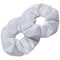 Kenz Laurenz Scrunchies for Hair - 2 Velvet Hair Ties for Women Girls Hair Elastics Ponytail Holder Scrunchy Girl Accessories Elastic Hair Bands Scrunchie Pack (White) Kenz Laurenz
