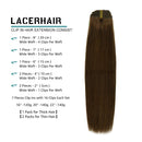Lacer Hair Extensions Clip In Real Human Hair Extensions 120g 7 Pieces Silky Straight Weft Remy Human Hair Clip in Hair Extensions Chocolate Brown