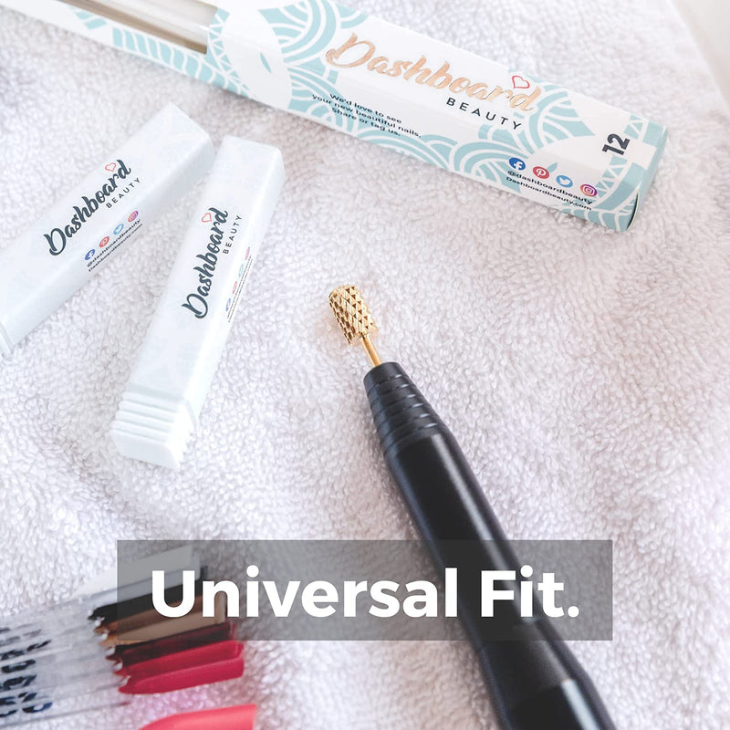 DASHBOARD BEAUTY Nail Drill Bit - Large Barrel Smooth Top with 2 Way Rotate use for Right & Left - 3/32" Shank Compatible with Any Efile Nail Drill - Ensure Safe Experience for Customers (XX Coarse) DASHBOARD BEAUTY