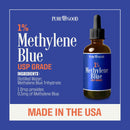 3 Pack Methylene Blue 1% Solution (60 mL) – Pharmaceutical Grade, USP-Grade, Third-Party Tested, Formaldehyde and Alcohol Free, Amber Dropper Bottles Infinity Warehouse
