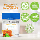 Silver Lozenges with Organic Manuka Honey and Vitamin C - All-Natural Nano Silver 45-50mcg of 60 PPM Colloidal Silver Mineral Drops to Support Immune System, Soothe, Cool Cough & Throat, 24-Lozenges Infinity Warehouse