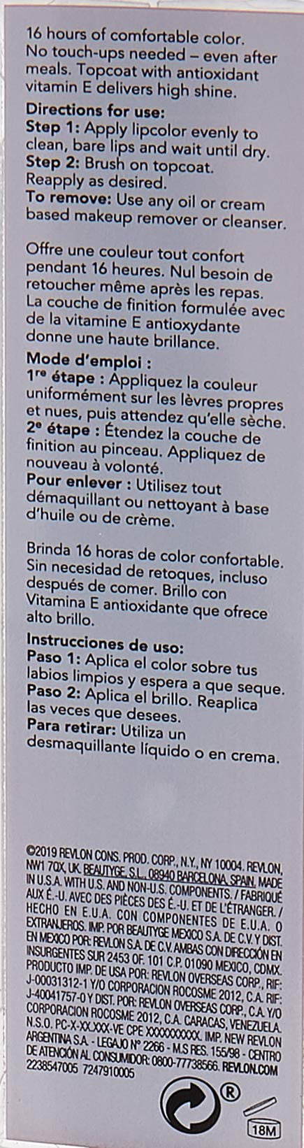 Revlon ColorStay Overtime Lipcolor, Dual Ended Longwearing Liquid Lipstick with Clear Lip Gloss, with Vitamin E in Nude, No Coffee Break (570), 0.07 oz REVLON