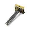 VIKINGS BLADE The Chieftain '5 BC' Double Edge Safety Razor, Ancient Dust & Vintage Bronze (Brass, Neutrally Aggressive) Vikings Blade