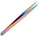 M LASH Set Of 4 Diamond Grip Eyelash Extensions Tweezers - Japanese Steel Lash Supply (Multi-Color) M