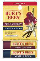 Burt's Bees 100% Natural Lip Balm, Wild Cherry and Vanilla Bean Blister Box, 0.3 Ounce, 2 Count Burt's Bees