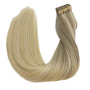 GOO GOO Tape in Hair Extensions Human Hair 22 Inch Balayage Ash Blonde to Golden Blonde and Platinum Blonde Tape in Hair Extensions 20pcs 50g Blonde Tape Hair Extensions Human Hair GOO GOO Store