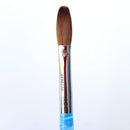 Kolinsky CRIMPED Blue Marble Handle Petal Acrylic Powder Nail Brush (Size 12) Blue Marble