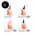 Sensationail Gel Manicure Starter Kit – Peel Off Formula, Nude Mood – Gel Nail Polish Kit with Peel Off Removal, No Acetone Needed – Color Lasts up to 2 Weeks – Removes in Seconds, Beige, 20 Piece Set Sensationail