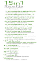 Leave-in Hair Mask Detangler Spray Conditioner with Organic Argan Oil, Coconut Oil & Avocado Oil - Sulfate Free, Paraben Free, Vegan - 15in1 Benefits Hair Mask Sustainable Glam
