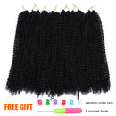 7 Packs Passion Twist Hair 22 Inch Water Wave Synthetic Braids for Passion Twist Crochet Braiding Hair Goddess Locs Long Bohemian Curl Hair Extensions (22Strands/Pack, 1B