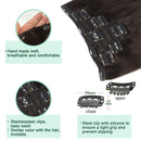 GOO GOO Clip in Hair Extensions Human Hair Dark Brown 20 Inch 120g 7pcs Remy Hair Extensions Real Natural Hair Straight Thick GOO GOO Store