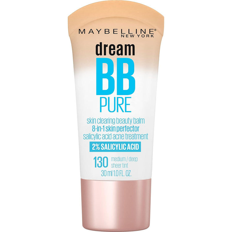 Maybelline Dream Pure Skin Clearing BB Cream, 8-in-1 Skin Perfecting Beauty Balm With 2% Salicylic Acid, Sheer Tint Coverage, Oil-Free, Light/Medium, 1 Count Infinity Warehouse