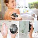 Soft Silicone Body Scrubber Handheld Shower Cleansing Brush, Gentle Exfoliating and Massage for all Kinds of Skin (Black) INNERNEED